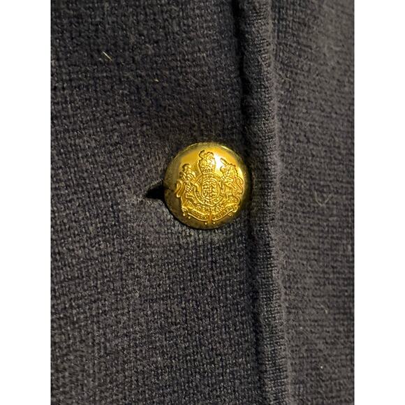 Ralph Lauren Cardigan Sweater Blazer Women XL Navy Blue Nautical Knit Button - Picture 3 of 8